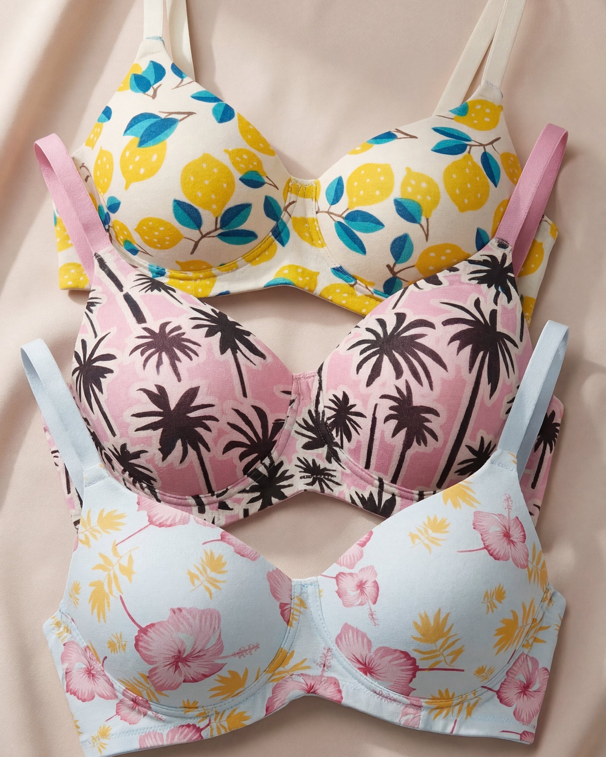 T-shirt Bra bundle Tropical Trio (Pack of 3)