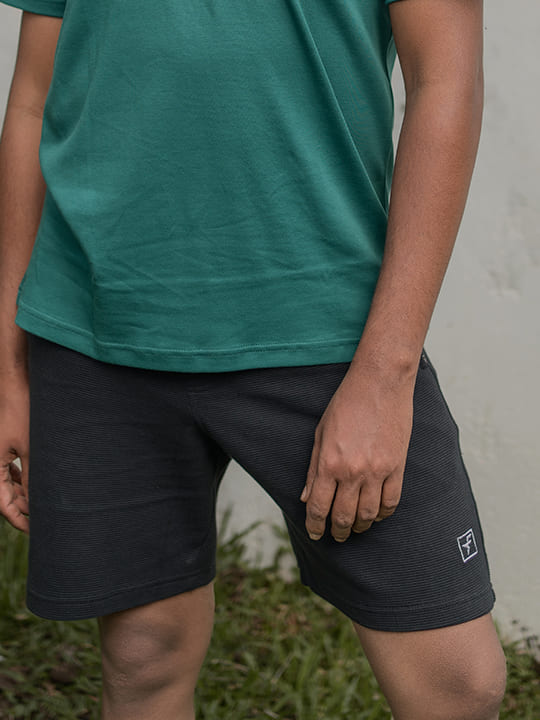 Men Casual Comfort Shorts - Smoky Black