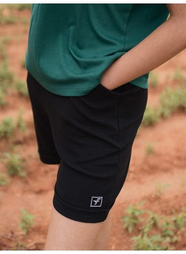 Women Roll-up Comfort Shorts - Smoky Black