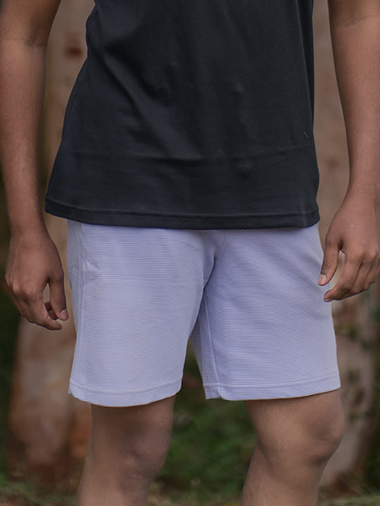 Men Casual Comfort Shorts - Pale Lilac